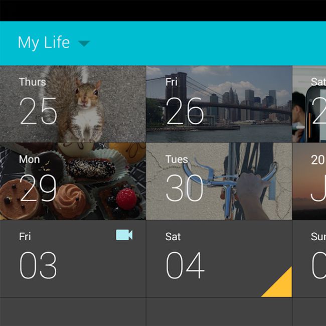 calendar view from One Second Everyday app