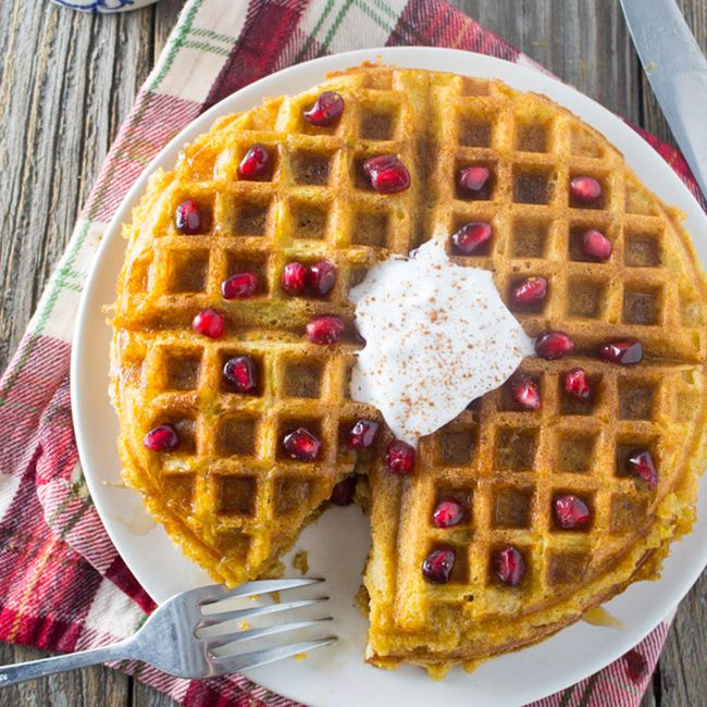 Dairy-Free Whole-Wheat Butternut Squash Waffles