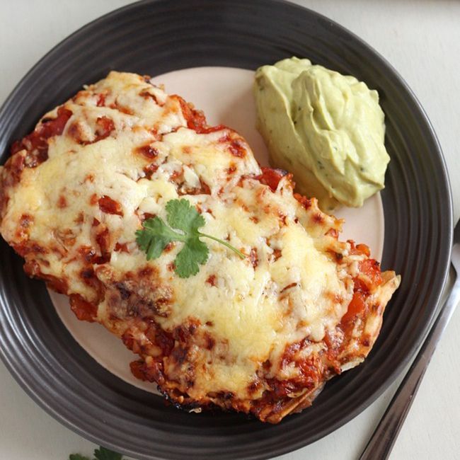 Vegetarian Enchiladas for One