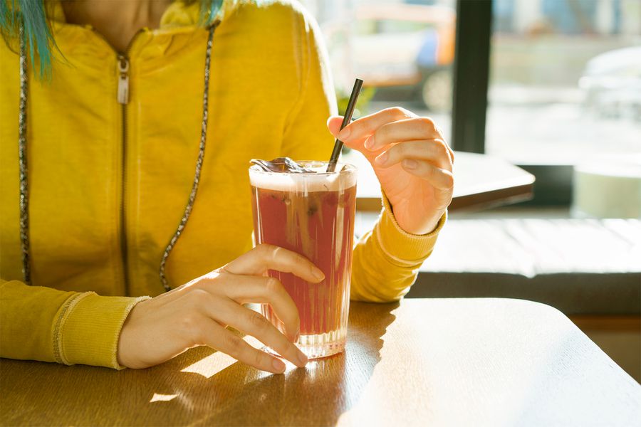 Woman Drinking Healthy Coke