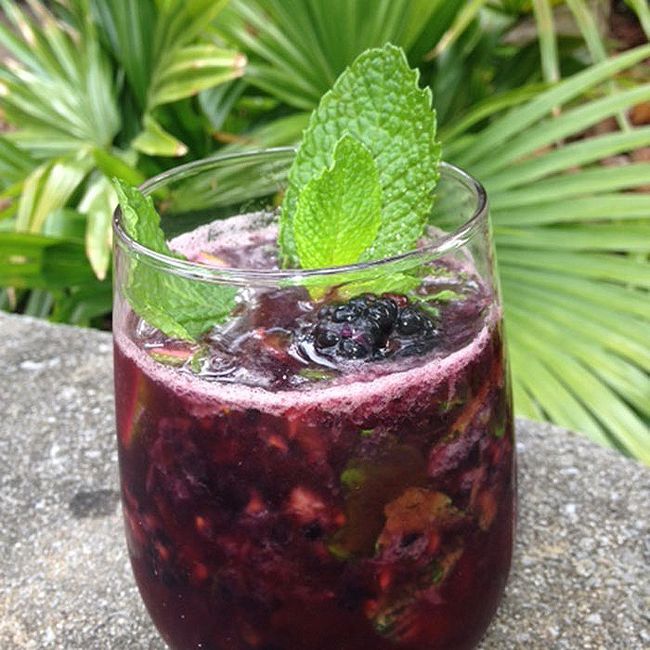 Blackberry Mint Tequila Spritzer