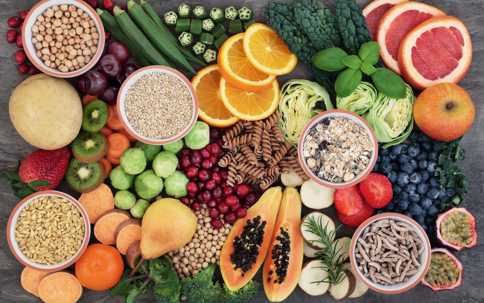 variety of veggies and fruit